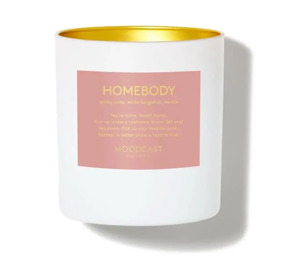 Moodcast Homebody Scented Candle - Aesthetic Home, Vanilla Bergamot Coconut Wax